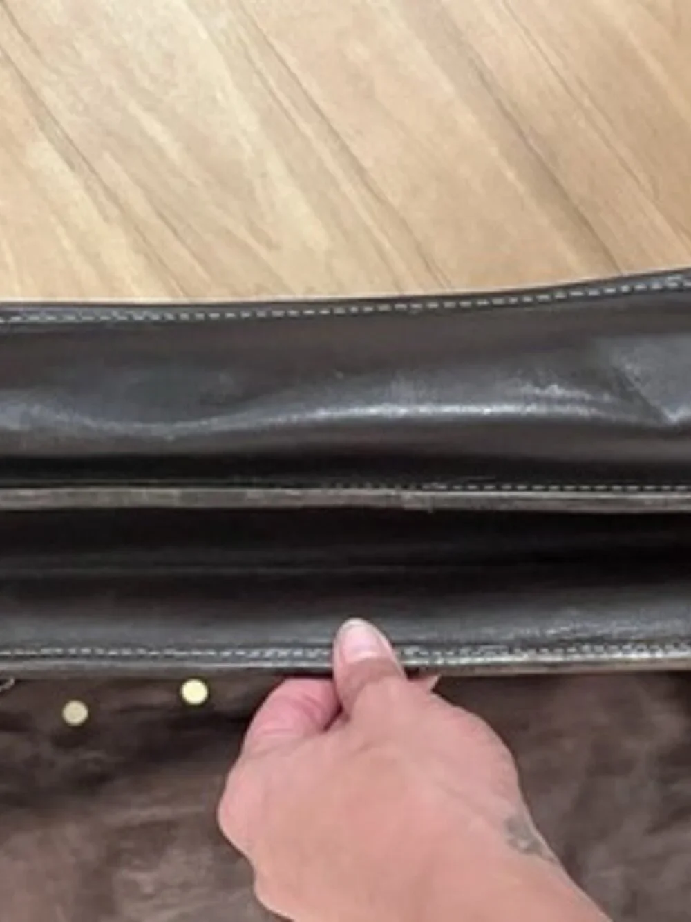COLE HAAN Heavy Leather Briefcase / Messenger Bag